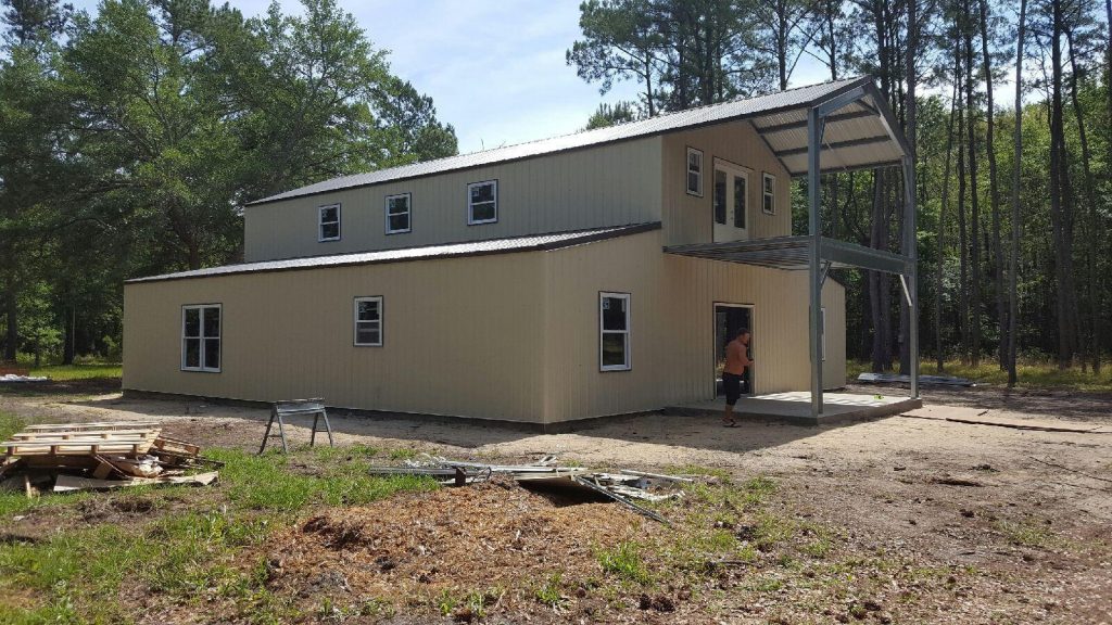 2560 sq ft Barn Style Metal Home Kit with Porch Top Metal Buildings